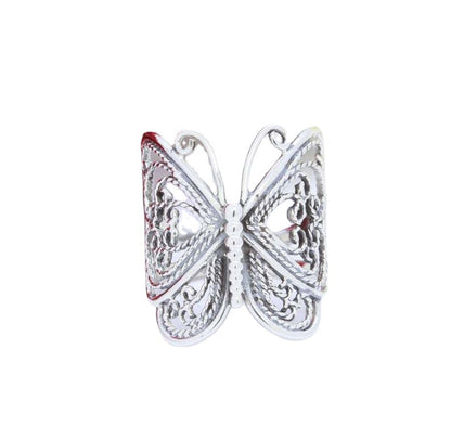 Elegant Alloy Butterfly Opening Adjustable Animal Rings