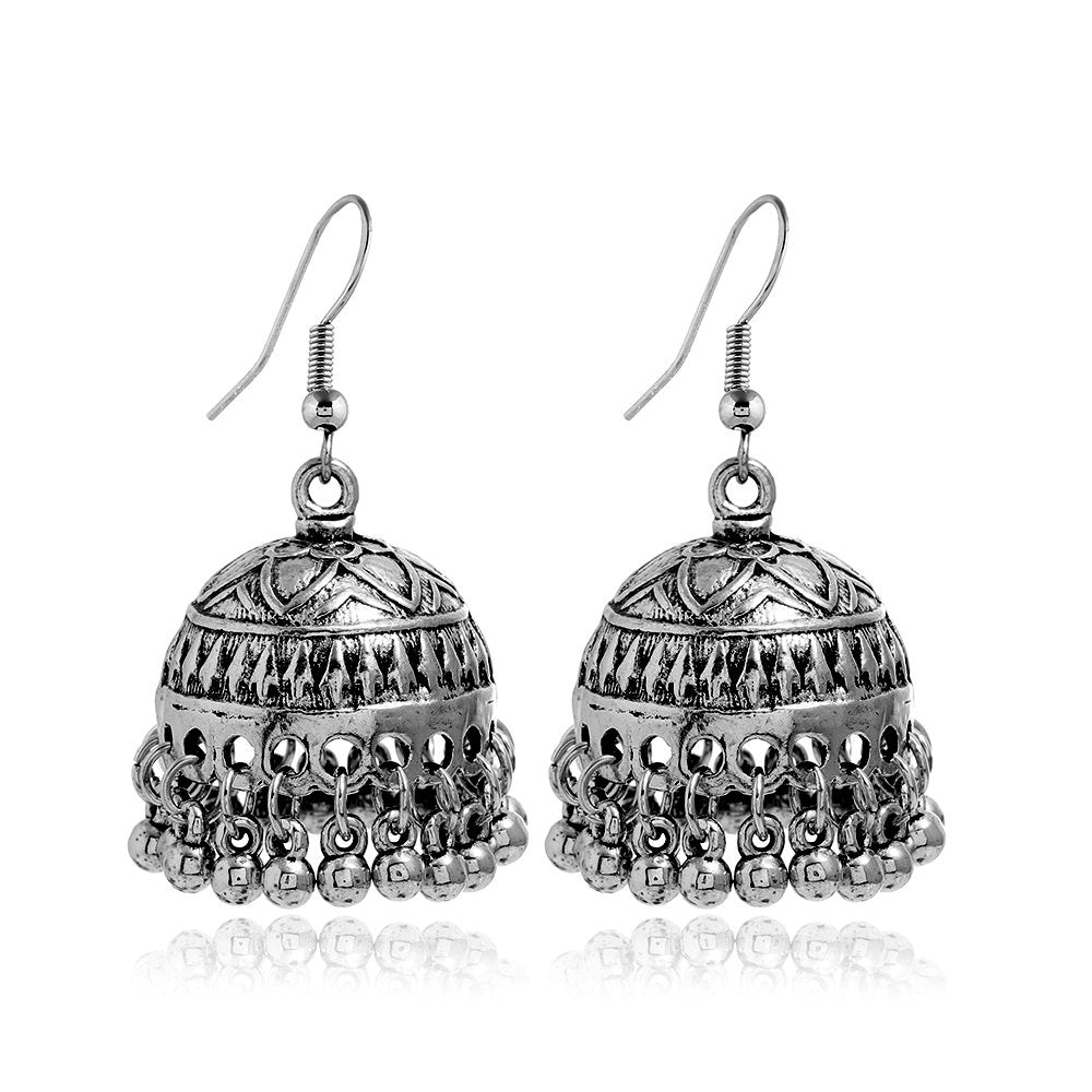 Vintage Pattern Creative Bell Exaggerated Personalized Earrings