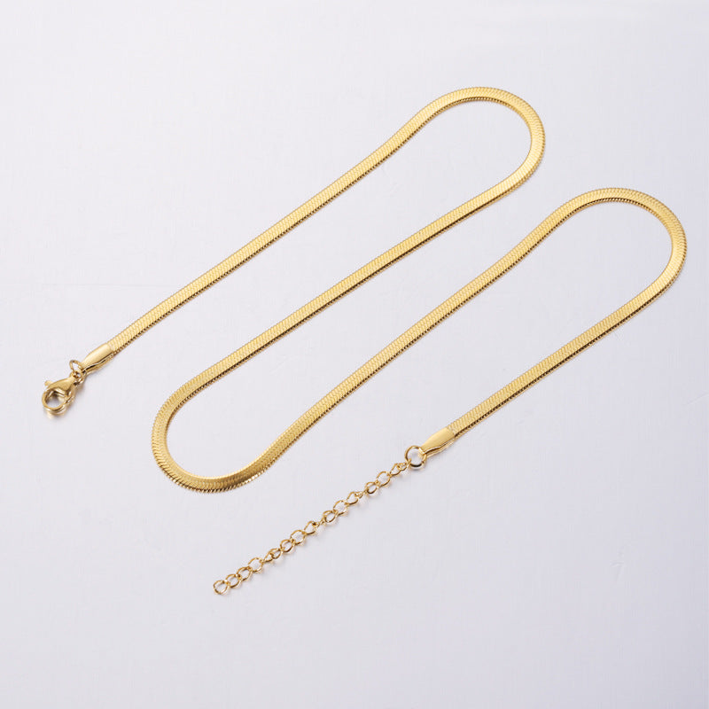 Plating Chain Like Flat Snake Blade Accessories Do Not Necklaces