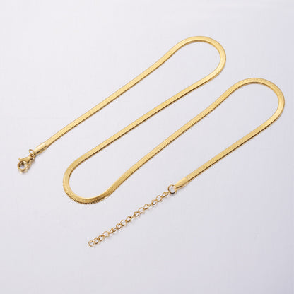 Plating Chain Like Flat Snake Blade Accessories Do Not Necklaces