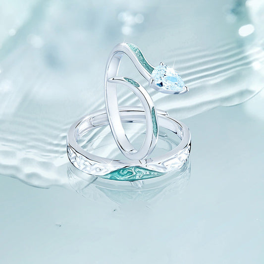 Couple Open Light Luxury Minority Design High Rings