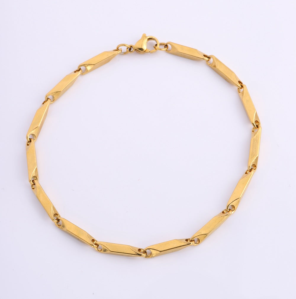 Women's & Men's Gold Sier Melon Seeds Stainless Niche Bracelets