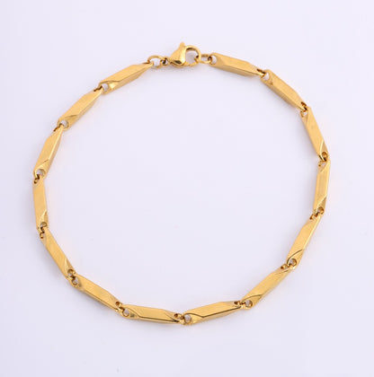 Women's & Men's Gold Sier Melon Seeds Stainless Niche Bracelets