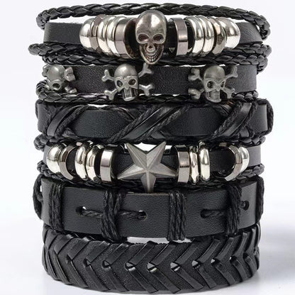 Skull Match Sets Personality Trend Simple Bracelets