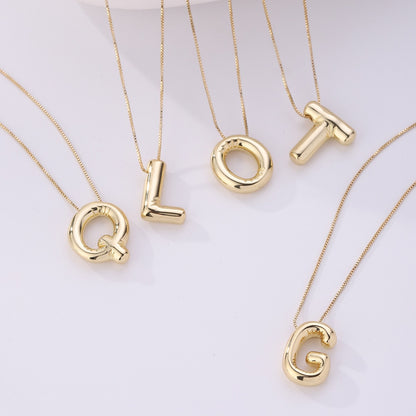 Women's Gold Balloon Glossy English Letter Fashion Pendants