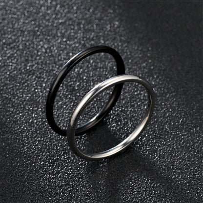 Women's Titanium Steel Female Simple Version Personality Rings