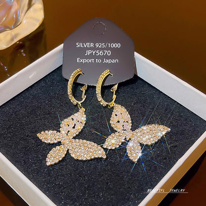 Women's Zircon Tassel High-grade Light Luxury Delicate Earrings