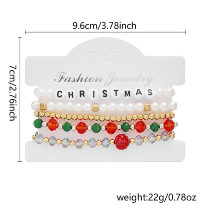 Creative Style Santa Claus Tree Polymer Bracelets