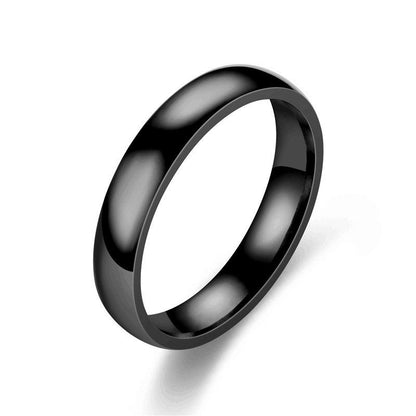 Men's Korean Jewelry Arc Glossy Simple Stainless Rings