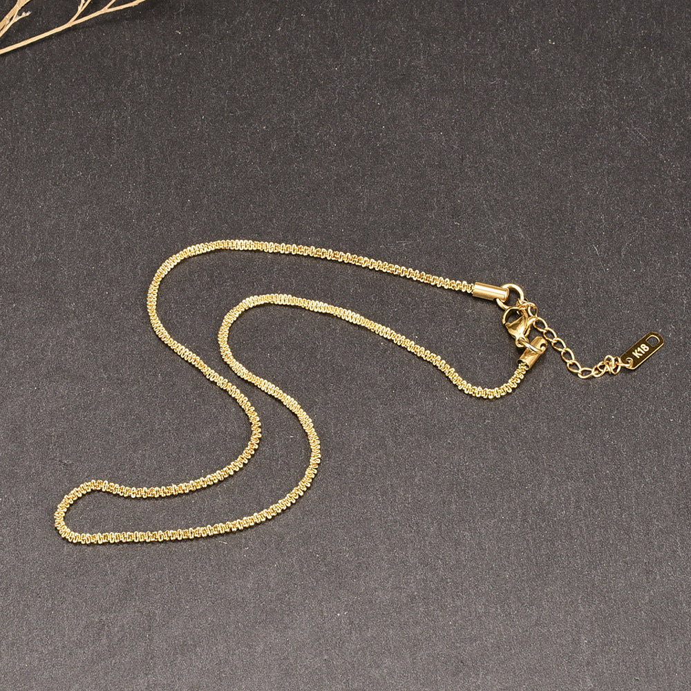Hemp Flowers Chain Snake Bones Bamboo Titanium Necklaces