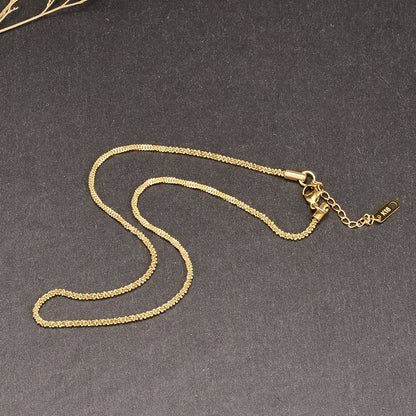 Hemp Flowers Chain Snake Bones Bamboo Titanium Necklaces