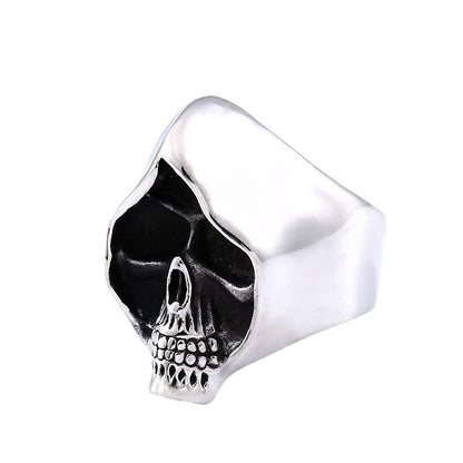 Men's Stainless Steel Death Skull Punk Titanium Rings