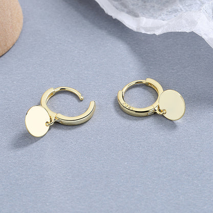 Women's Sterling Sier Design Simple Ear Clip Earrings