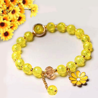 Explosion Flower Crystal Sunflower Female Personality Design Little Bracelets