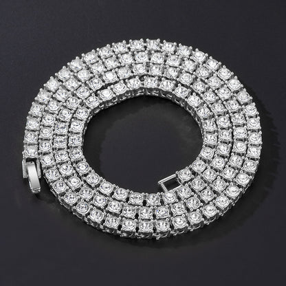 Women's & Men's Alloy Rhinestone Cuban Link Ornament Simple Necklaces