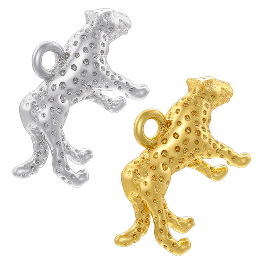 Gold Three-dimensional Cheetah Niche Hip Hop Ear Pendants