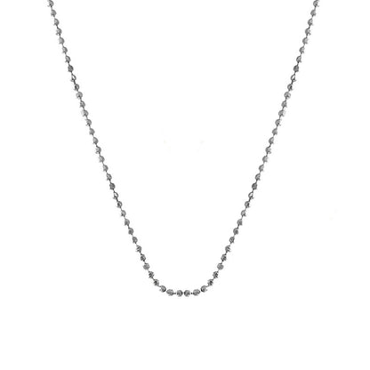 Sterling Sier Super Flash Round Beads Necklaces