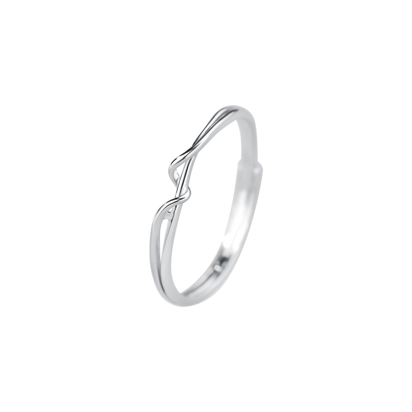 Winding Line Female Sterling Sier Simple Versatile Korean Rings