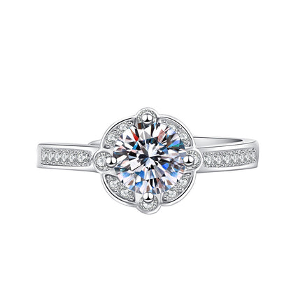 Elegant Imitation Moissanite Open Adjustable Live Broadcast Rings