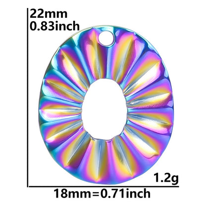 Colorful Vacuum Plating Stainless Steel Geometric Spacer Pendants
