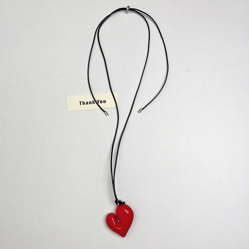 Women's Niche Sweet Cool Irregular Heart Pull Adjustable Fashion Necklaces