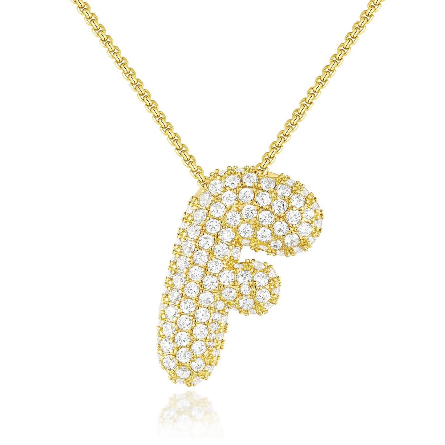Women's Fashionable English Letter For Inlaid Zircon Necklaces