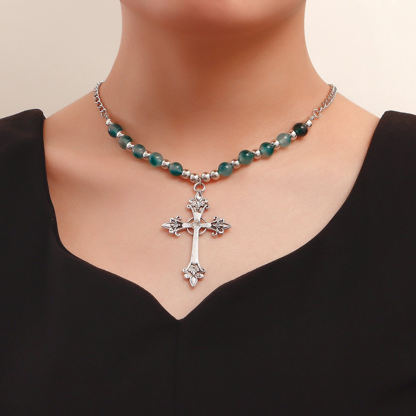 Women's Ornament Vintage Cross Fashion Simple Business Necklaces