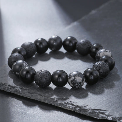 Hematite Domineering For Boyfriend Volcanic Rock Tigereye Couple Bracelets