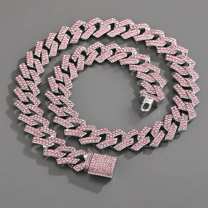 Men's Hop Cuban Link Chain Rhombus Box Necklaces