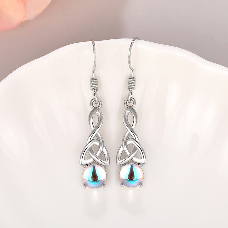 Fashion Ear Hook Imitation Moonstone Set Necklaces