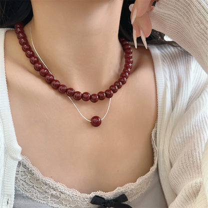 Beaded Female Retro Affordable Luxury Niche Necklaces