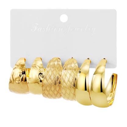 Women's Concave Type Card French Fashion Commuter Earrings