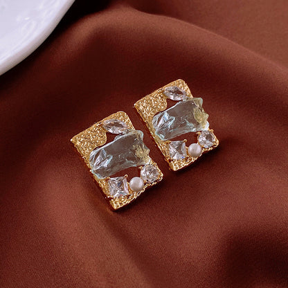 Women's Enamel Oil Painting Style Light Luxury Earrings