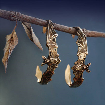 Retro Bat Wings Exaggerated Fashion Gothic Style Distressed Rings