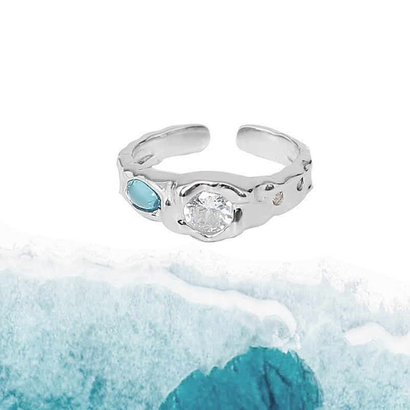 Opal Moonstone Colored Gems Zircon Pink Diamond Female Rings