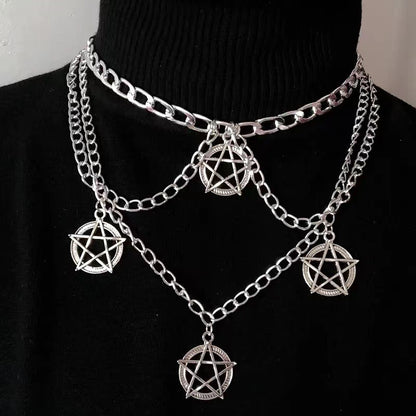 Women's Popular Gothic Cross With Neck Accessories Necklaces