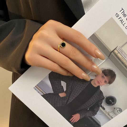 Personalized Female Boutique Titanium Steel Fashion Rings