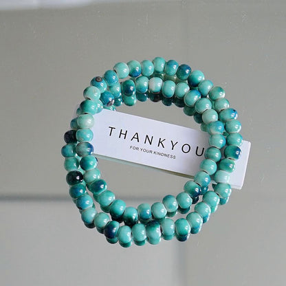 Artistic Idyllic Sweet Gradient Color Beaded Bracelets