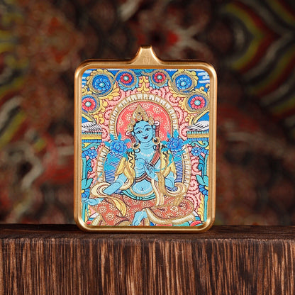 Yellow God Of Wealth Small Niche Pendants