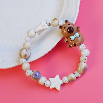 Ceramic Cute Resin Bear Small Animal Bracelets