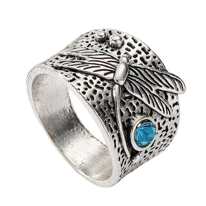Creative Dragonfly Retro Style Female Fashion Rings