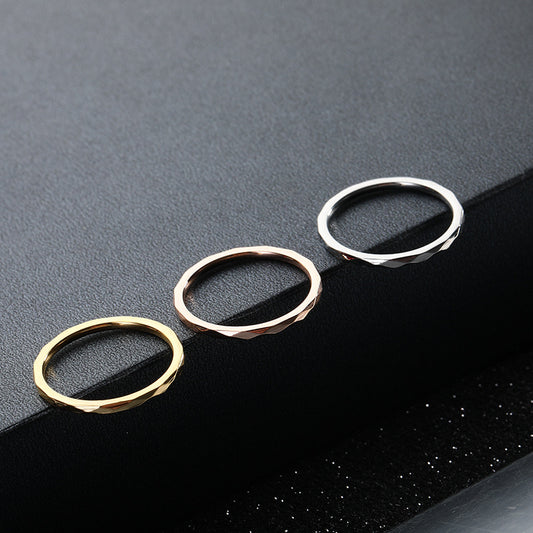 Stainless Steel Very Fine Design Geometric Rings