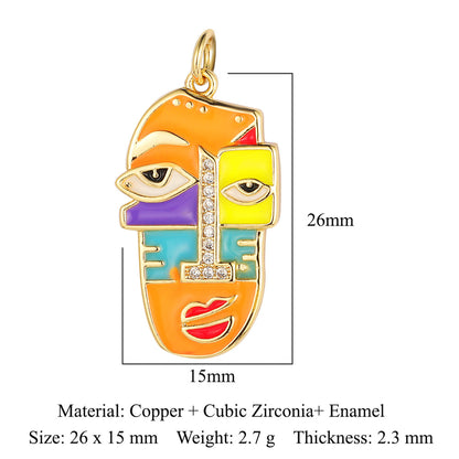 Palm Eyes Face Crown Snake Star Butterfly Rectangle Pendants