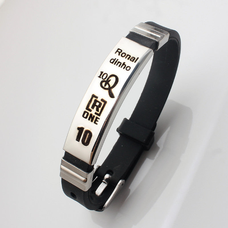 Massey Commemorative Stainless Steel Silicone Sports Bracelets