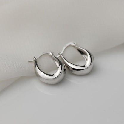 Trendy Niche Water Drop U-shaped Design Earrings