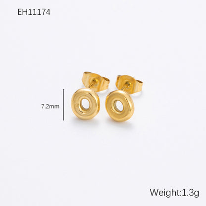 Women's Alphabet Letter Stainless Steel Gold-plated High-grade Affordable Luxury Earrings