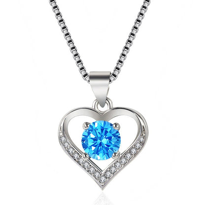 Korean Style Sier Love Choice Heart-shaped Pendants