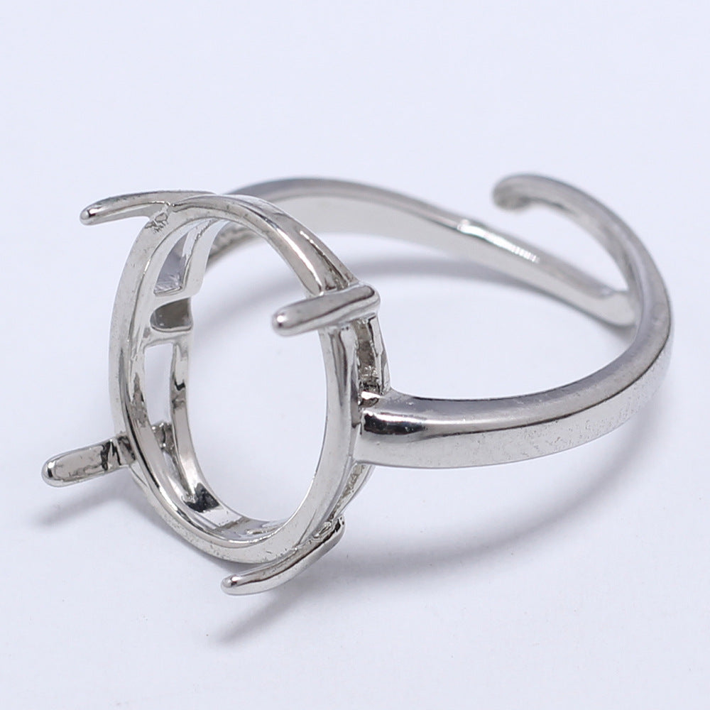 Frame Open Mouth Autumn Copper Alloy Electroplating Sier Rings
