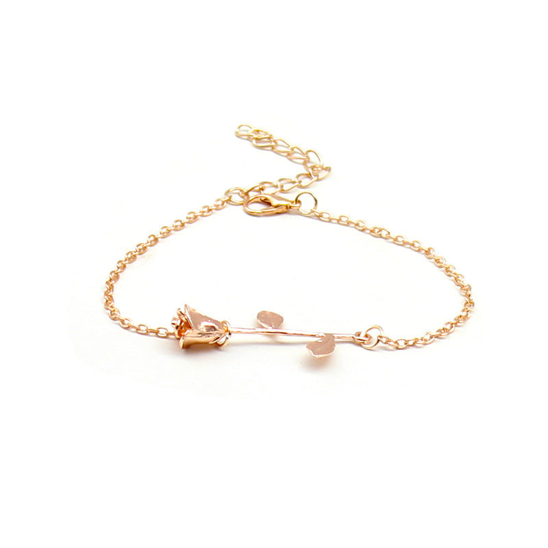 Women's Fashion Rose Letter Simple Graceful Alloy Bracelets