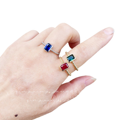 Retro Artificial Red Sapphire Open High-grade Rings